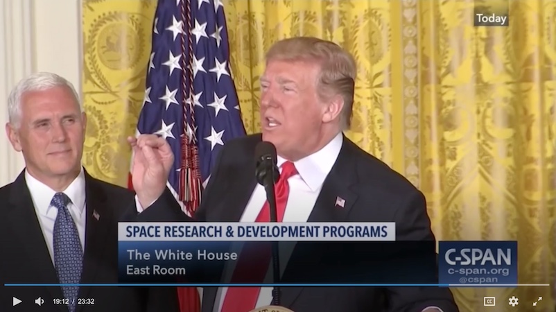 space force, president trump, national space council, cspan