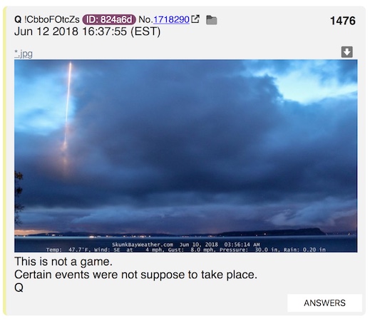 Whidbey Island, Skunk Bay Weather blog, missile launch, Q, Q Anon, QAnon, Q postings, Q posts on missile launch