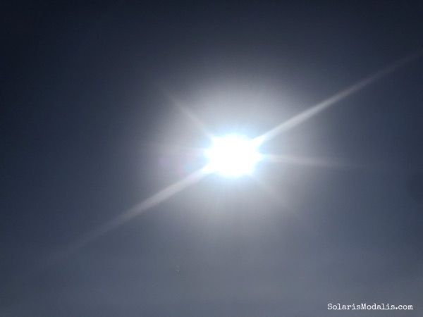 Space coast, Florida coast, shore, Solaris Modalis, sun and sky, hexagon sun, sun shaped like hexagon, sun with six sides, sun with blue ring around it, blue sun, sun with blue